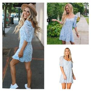 Buddy Love Light Blue star Mini Dress